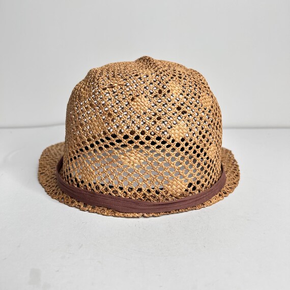 Vintage Wide Brim Straw Sun Hat Seashell & Raffia Accent Cottagecore Boho Sea Breeze Sun Hat - 21 main image 3