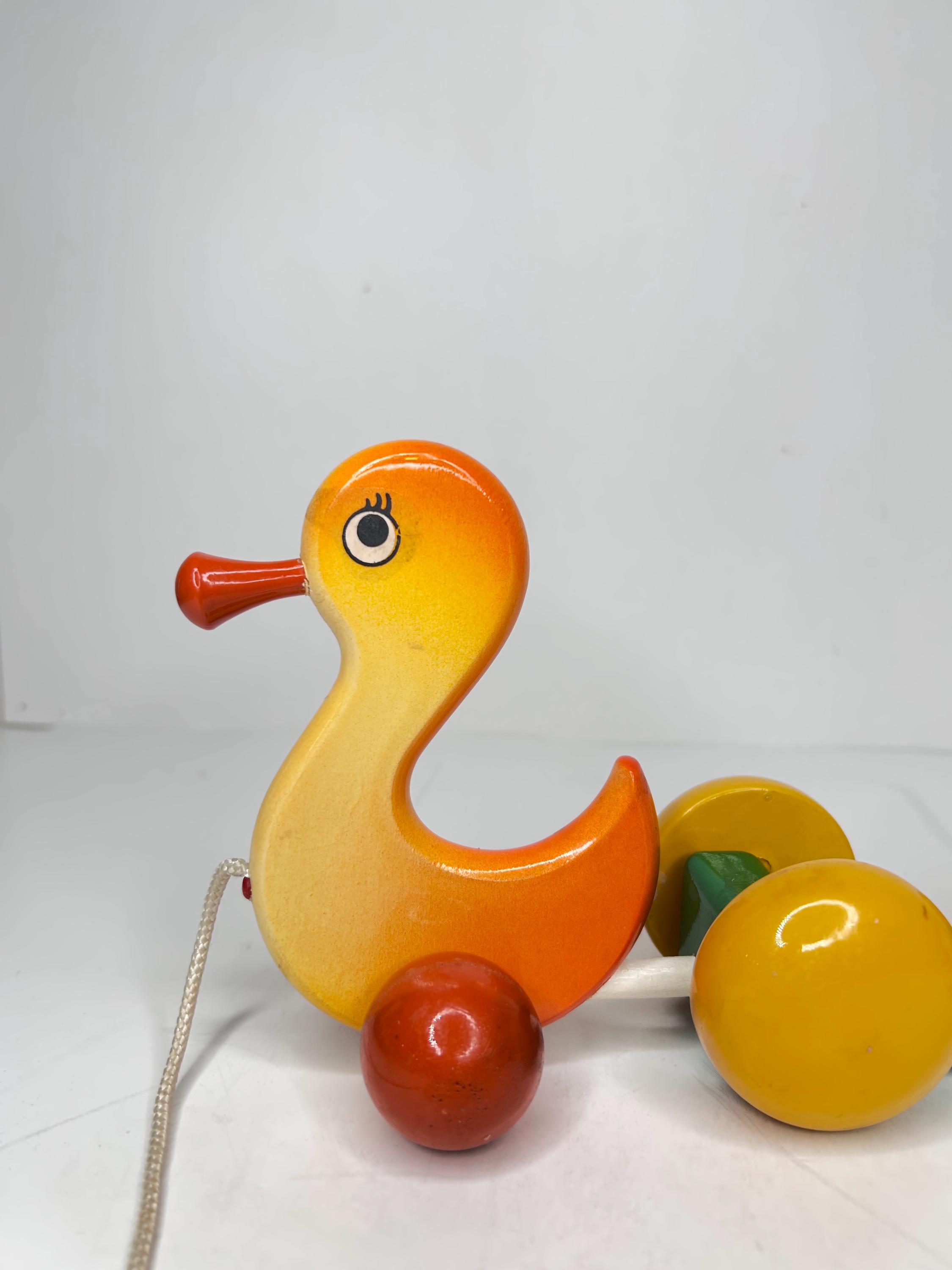 Wooden duck pull toy - Etsy 日本