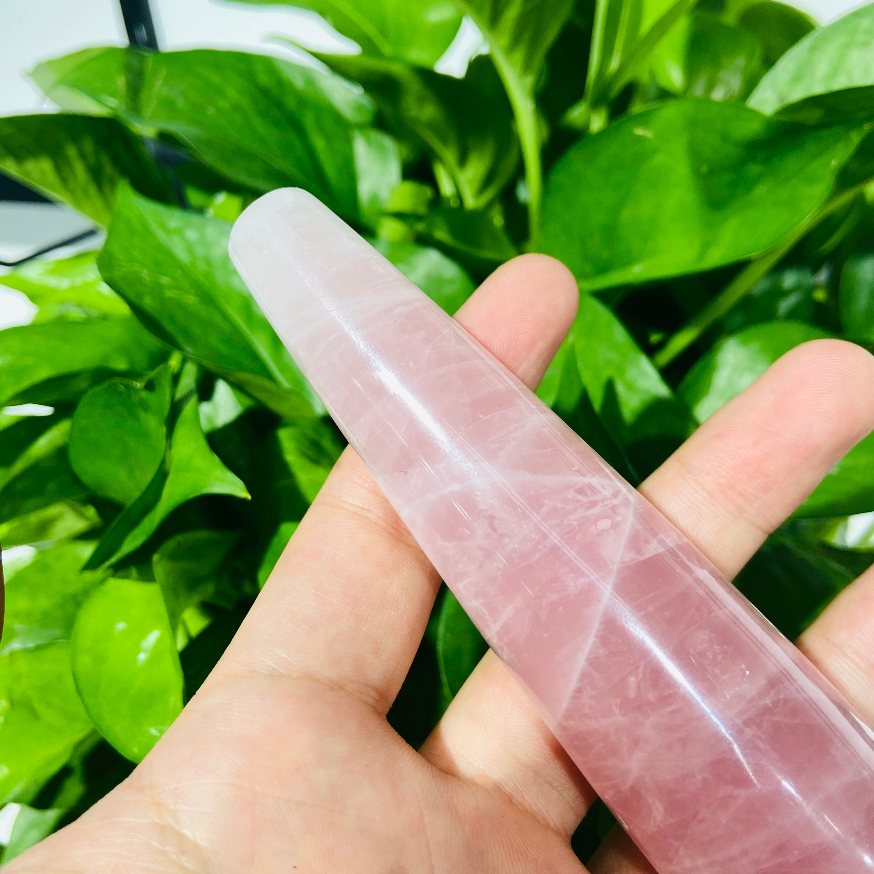 Natural Beautiful Powder crystal massage stick Polished Etsy