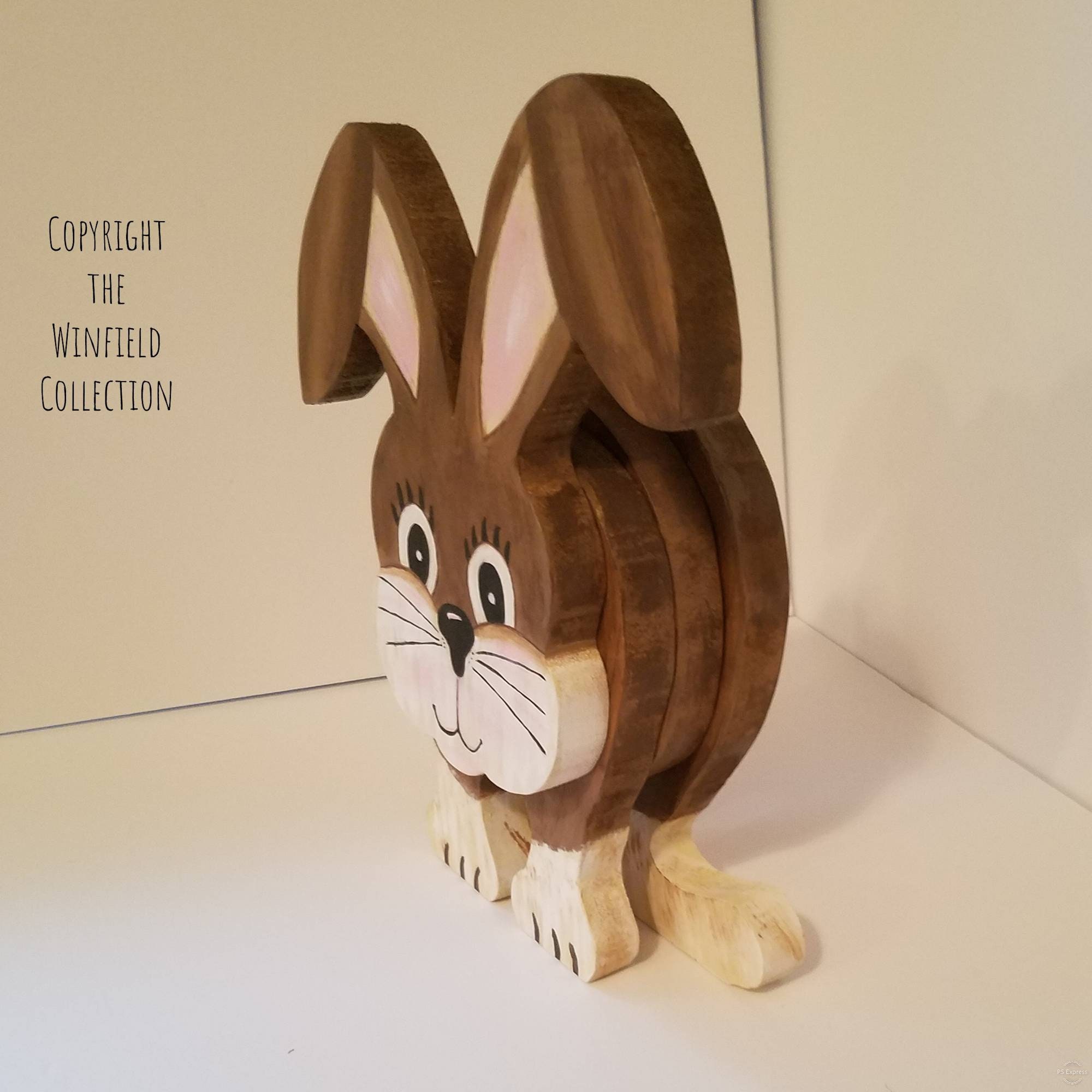 Handmade Wooden Bunny Etsy