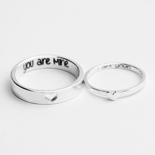 Silver Couple Rings Set Ring Astral Ring Promise Etsy