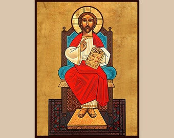 Der Herr Jesus Christus auf dem Thron sitzend (pantokrator) #02