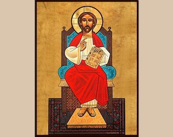 The Lord Jesus Christ sitting on the throne ( pantokrator) #02