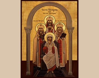 St. Macrina sister of S. Basil, St. Gregory of Nyssa and St. Peter of Sebestea