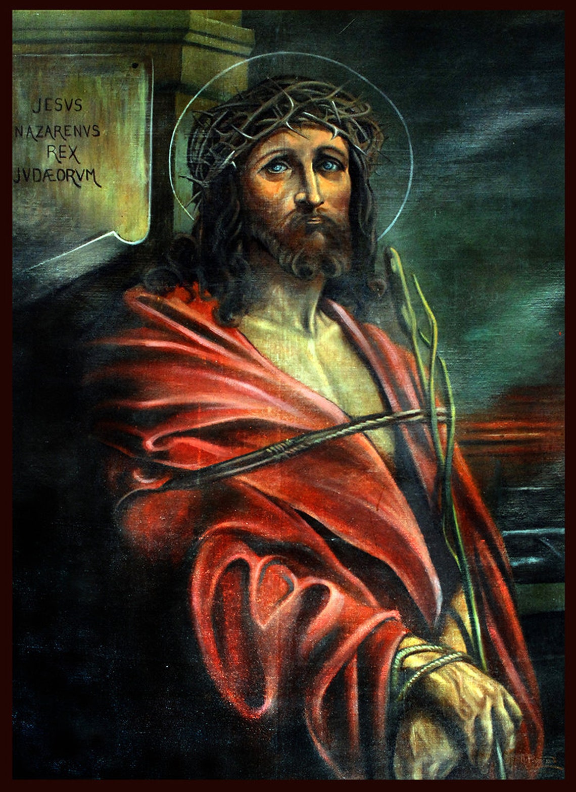 Christ in the Red Robe and the Crown of Thorns Etsy