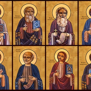 Set of 12 Coptic Icons of Christ's Twelve Disciples - Etsy