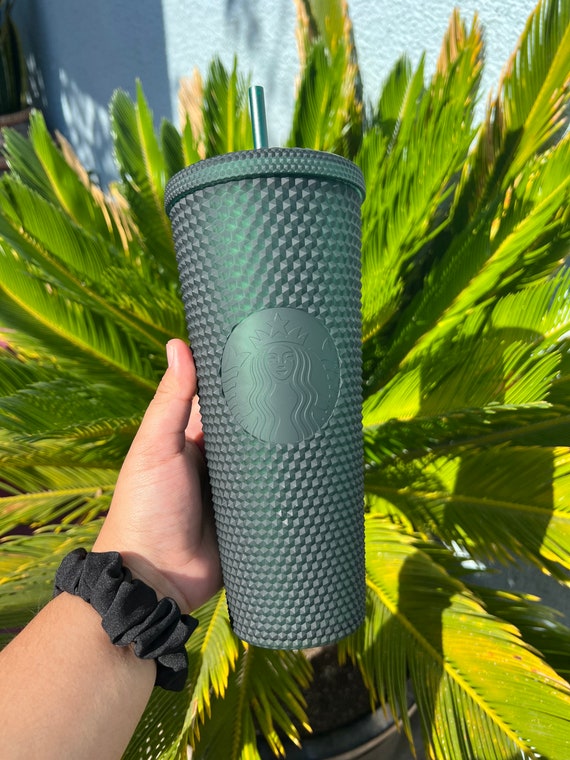 2022 Starbucks Matte Dark Green Studded Venti 24oz Tumbler Studded