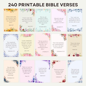Mini carte delle Scritture, carte stampabili con versetti biblici, carte di incoraggiamento, carte di preghiera, ispirazione per la cura di sé