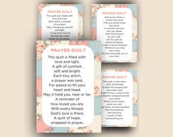 Prayer Quilt Poems Printable Gift Tags for Comfort & Blessings