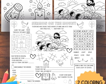 Sunday School Craft Jesus On Mount - Engaging Activities For Bible Lessons Kids