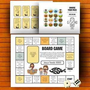 Jesus Feeds 5000 - Loaves Fishes Game - Bible Story Printable - Sunday School Activity