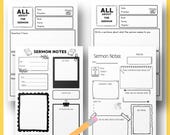 Kids Sermon Notes Printable - Sunday School Worksheet - Children’s Ministry Activity – Christian Homeschool Resource