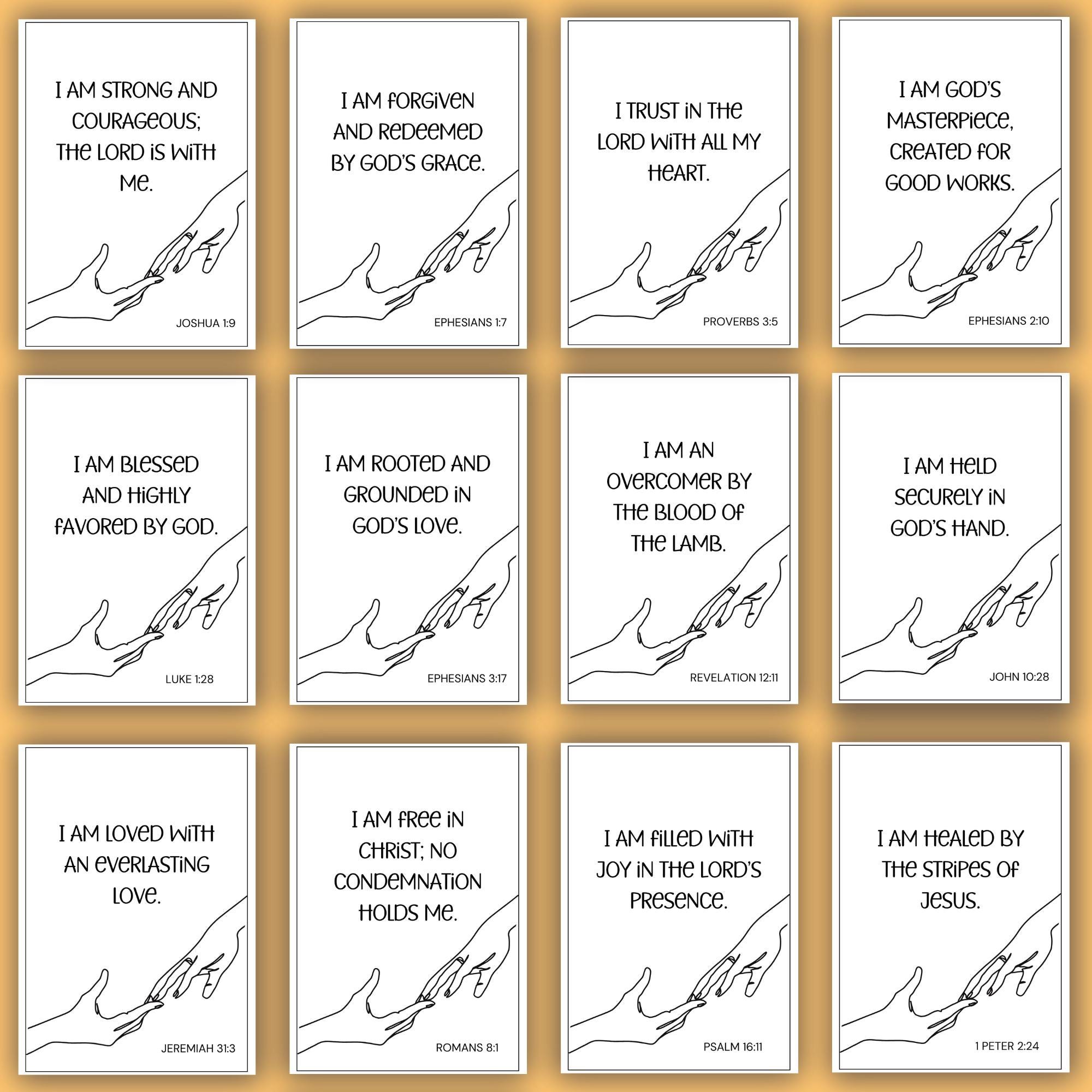 Bible Verse Affirmation Cards - Daily Scripture Card Deck ...
