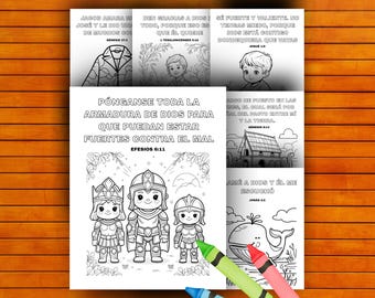 Spanish Bible Verse Coloring Pages for Kids: Sunday School Activity (PDF Download)