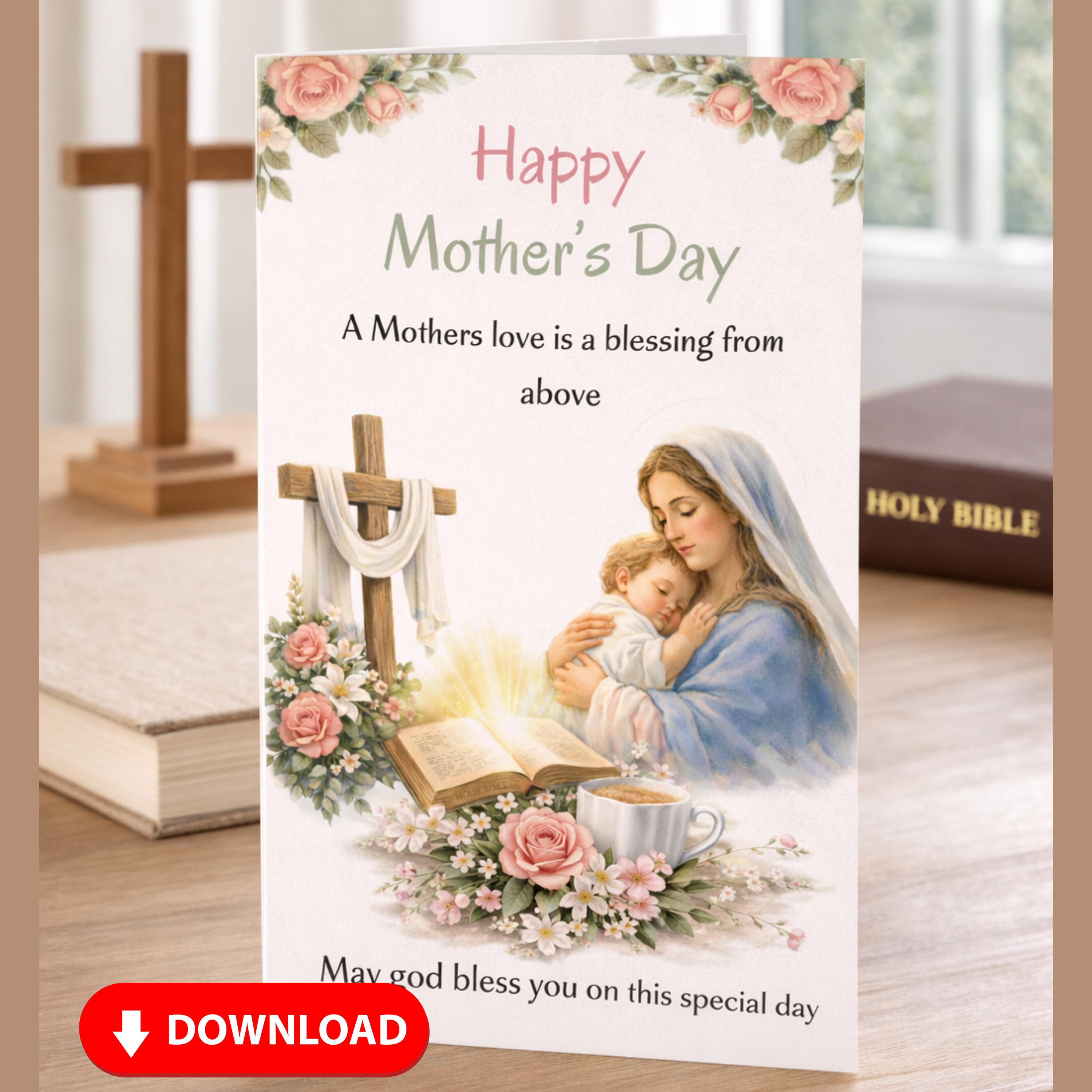 Christian Mothers Day Card Printable - Thoughtful Gifts for Mom ...