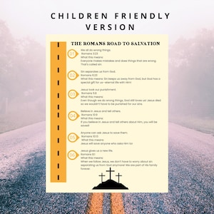 Romans Road to Salvation Printable Printable Bible Activity Printable ...