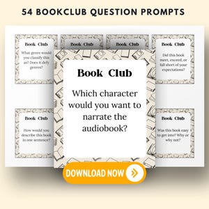 Book Club Conversation Starters Printable