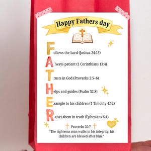 Printable Dad Tag - Christian Fathers Day Gift Tag, Instant Download