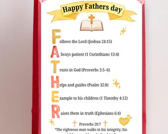 Etiqueta imprimible para papá - Etiqueta de regalo cristiana para el Día del Padre, descarga instantánea