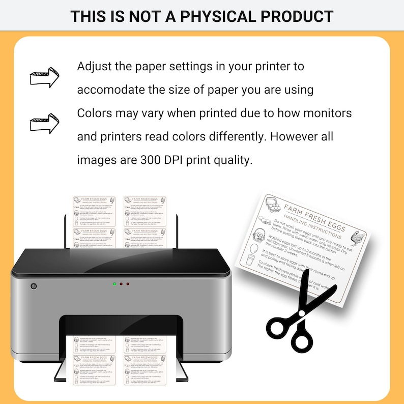 Farm Fresh Egg Handling Instruction Cards - Printable Carton Labels ...