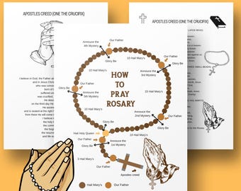 Guide de prière du rosaire catholique imprimable Instruction religieuse imprimable