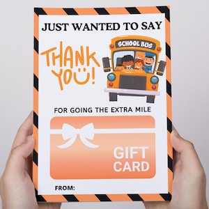Cadeaukaarthouder buschauffeur Afdrukbaar, oversteekwacht bedankje, stop en zeg bedankt einde schooljaar direct downloaden