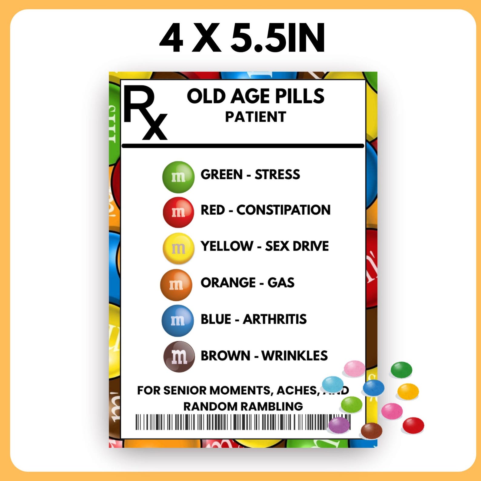 Old Age Pills Tag Printable - Over the Hill - Birthday Gift Tag ...