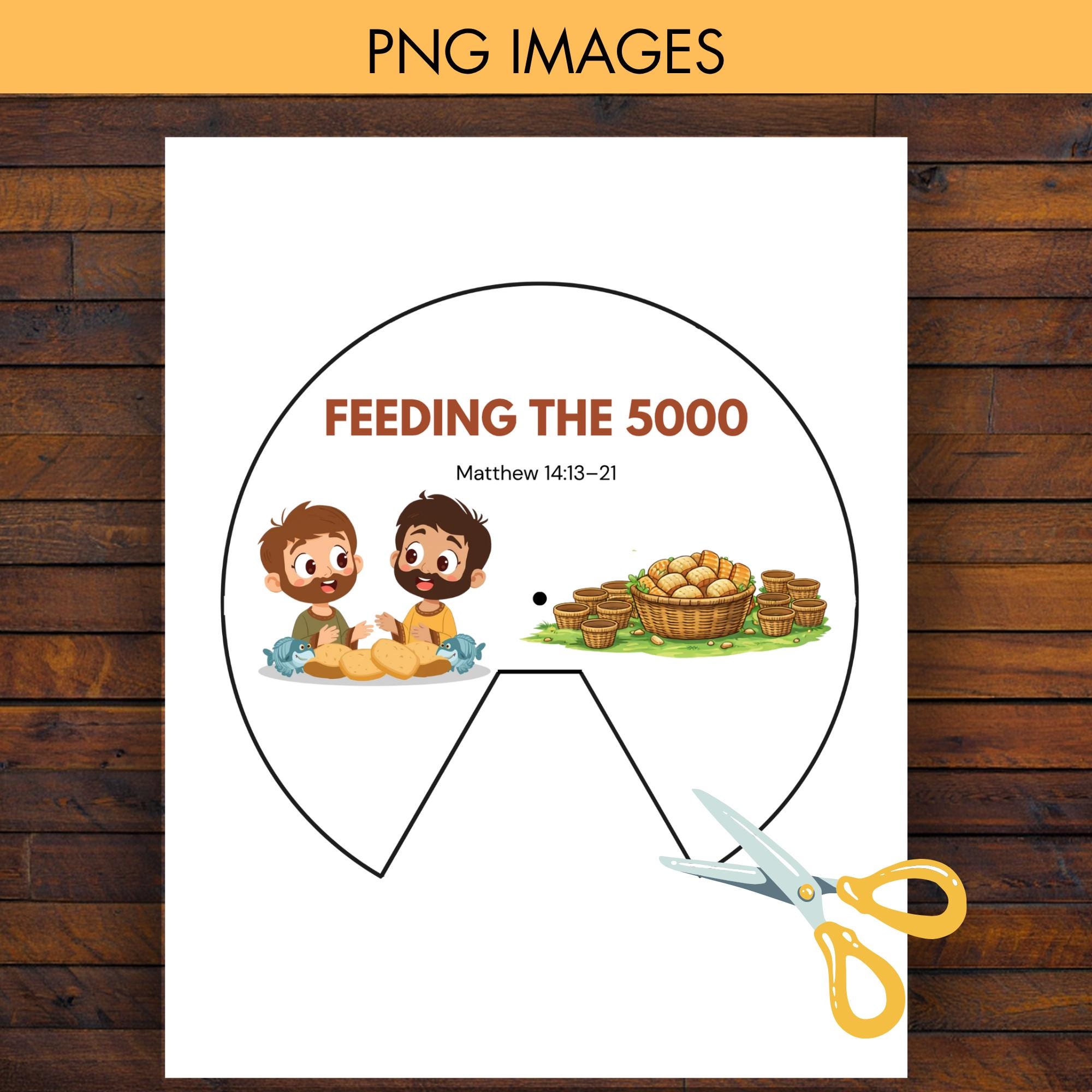 Jesus Feeds the 5000 Craft, Loaves and Fishes Story for Kids, Bible ...