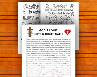 Gods Love Left Right Game Easter Sunday School Bible Study Games