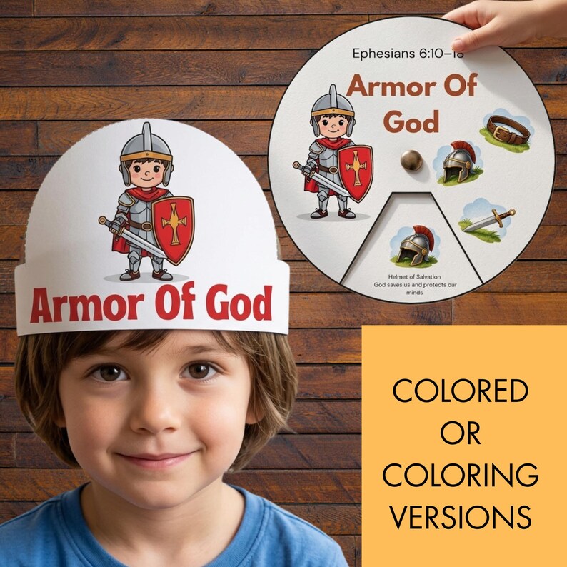 Armor of God Craft for Kids Bible Lessons, Sunday School Activity ...