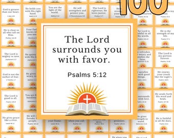 100 Bible Verse Cards, Scripture, Encouragement, Christian Gift, Prayer