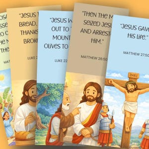 Easter Christian Bookmarks For Bible Journaling And Gifts For Christians