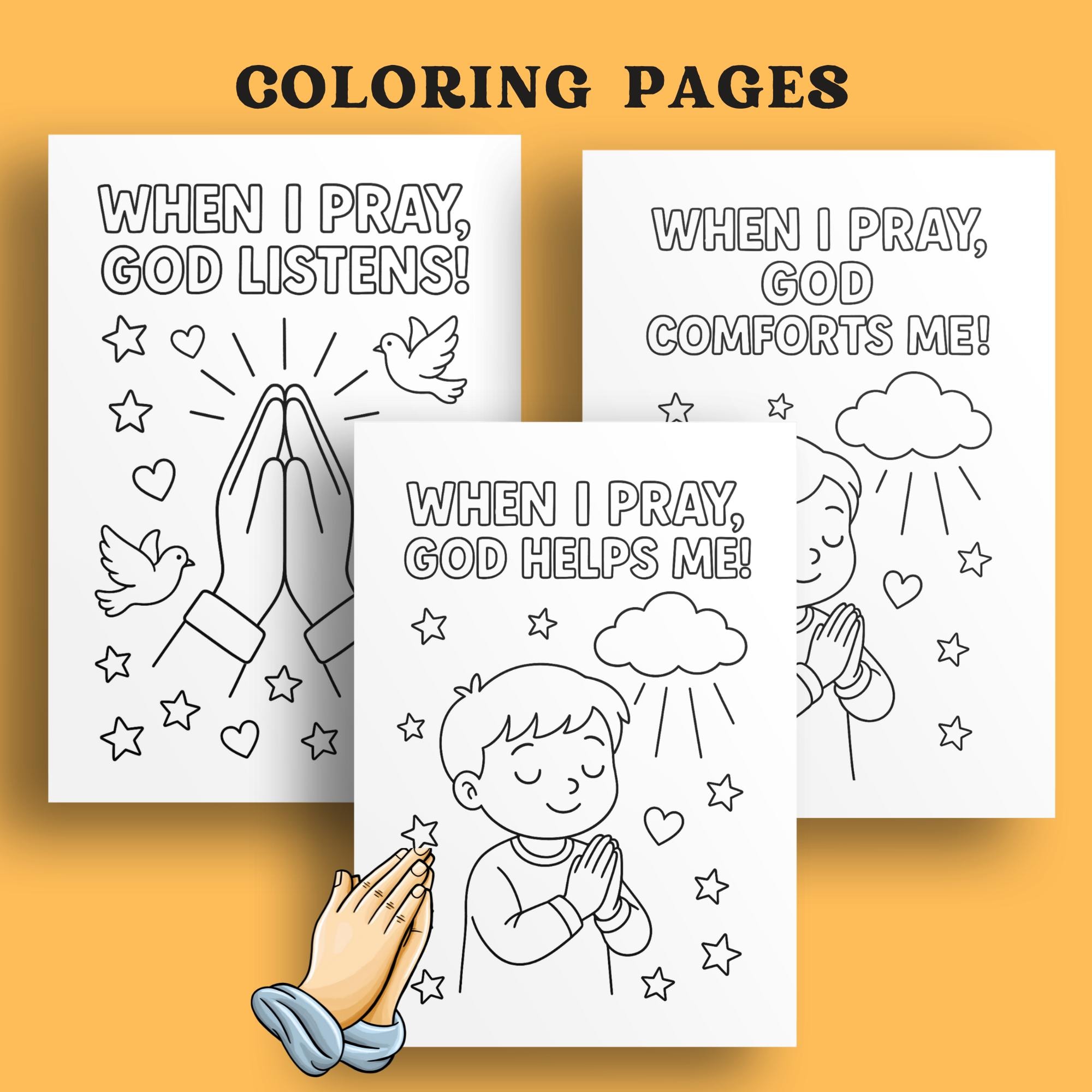 Prayer Mat Printable Kid Bible Activity | 5 Finger Prayer | Sunday ...