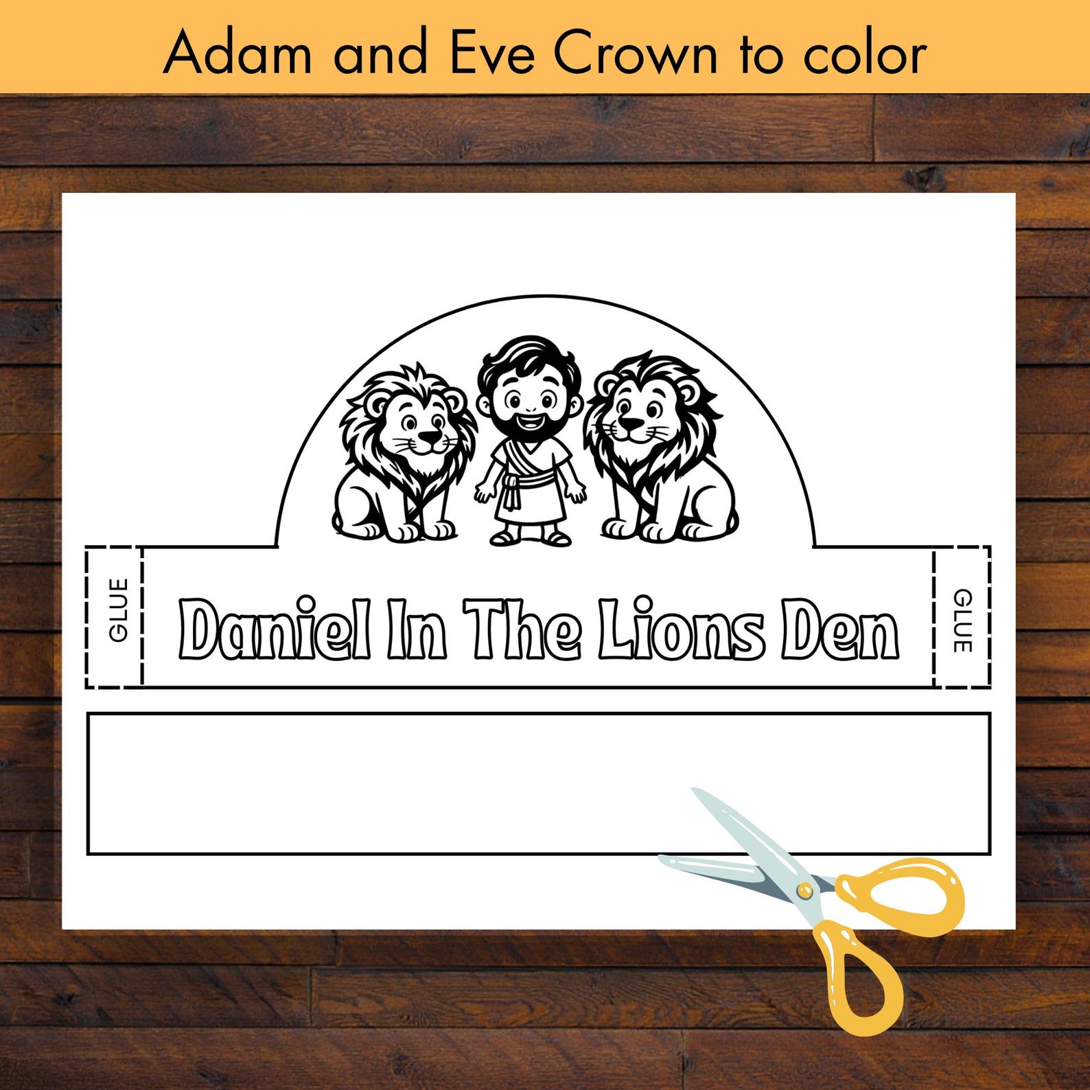 Daniel Lions Den Printable Bible Craft, Sunday School Activity ...