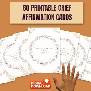Cartes d'affirmation pour un décès, soutien en cas de deuil, cadeau de sympathie, cadeau de deuil, cartes de condoléances, jeu de cartes de deuil, impression de réconfort