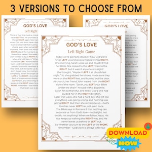 Women in the Bible Left Right Game, Fun Printable Activity for Church, Women Ministry Games