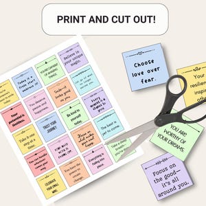 Printable Positive Message Motivational Cards