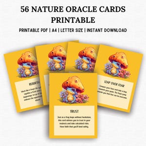 Cartas do Oráculo da Natureza, Baralho de 56 Cartas para Intuição, Adivinhação Inspirada pela Natureza, Ótimo Presente para Atenção Plena