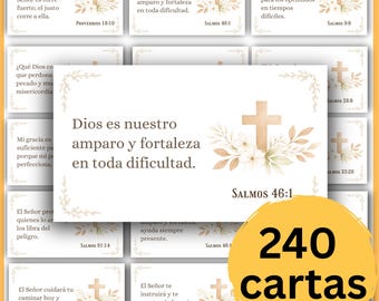 240 Spanish Bible Verse Cards - Versículos Bíblicos en Español Printable | Tarjetas de Biblia NVI | Escrituras Cristianas
