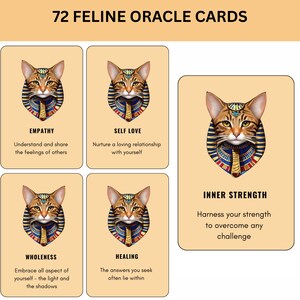 Baraja de Oráculos de Gatos: Oráculo intuitivo para amantes de los gatos, cartas de tarot espirituales, magia felina, regalos de adivinación