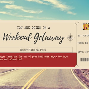 Personalised Surprise Hotel Stay Gift Voucher | Weekend Getaway Ticket | Perfect Gift Idea for Birthdays, Anniversaries & Christmas