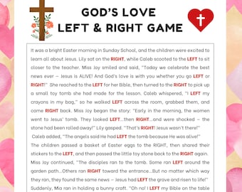 Gods Love Left Right Game Easter Sunday School Bible Study Games