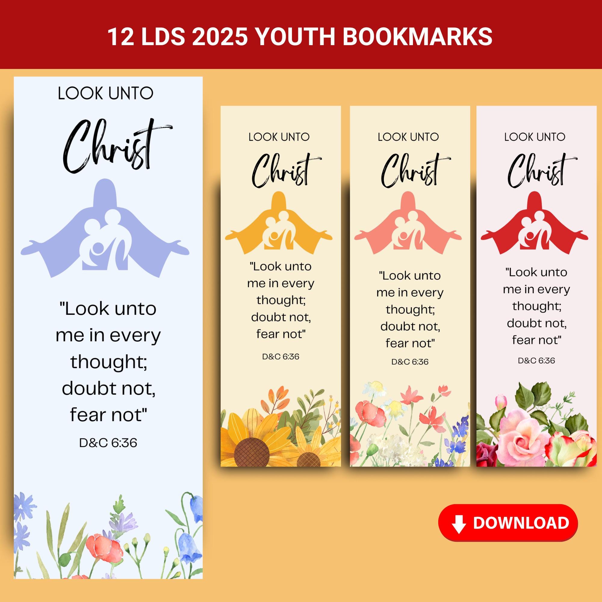 Look Unto Christ Bookmark – LDS 2025 Scripture, Inspirational Gift - Etsy