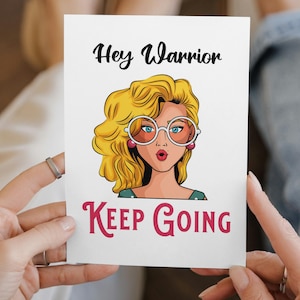 Carte Keep Going, cadeau de soutien pour des amis, encouragement pour les moments difficiles, message de résilience