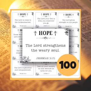Bible Verse Affirmation Cards: Hope Scripture, Prayer Reminders