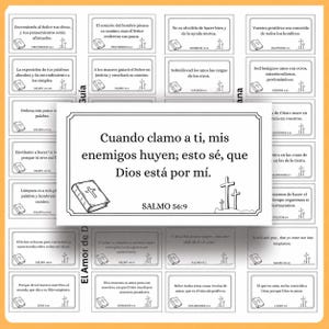 200 Tarjetas de Versículos Bíblicos Imprimibles KJV, Versículos de las Escrituras Tarjetas Bíblicas en Español