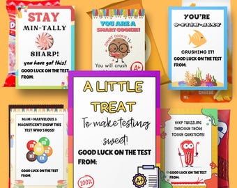Testing Day Snack Tags - Smartie Pants Treat Tag - Student Encouragement - Good Luck Test Day