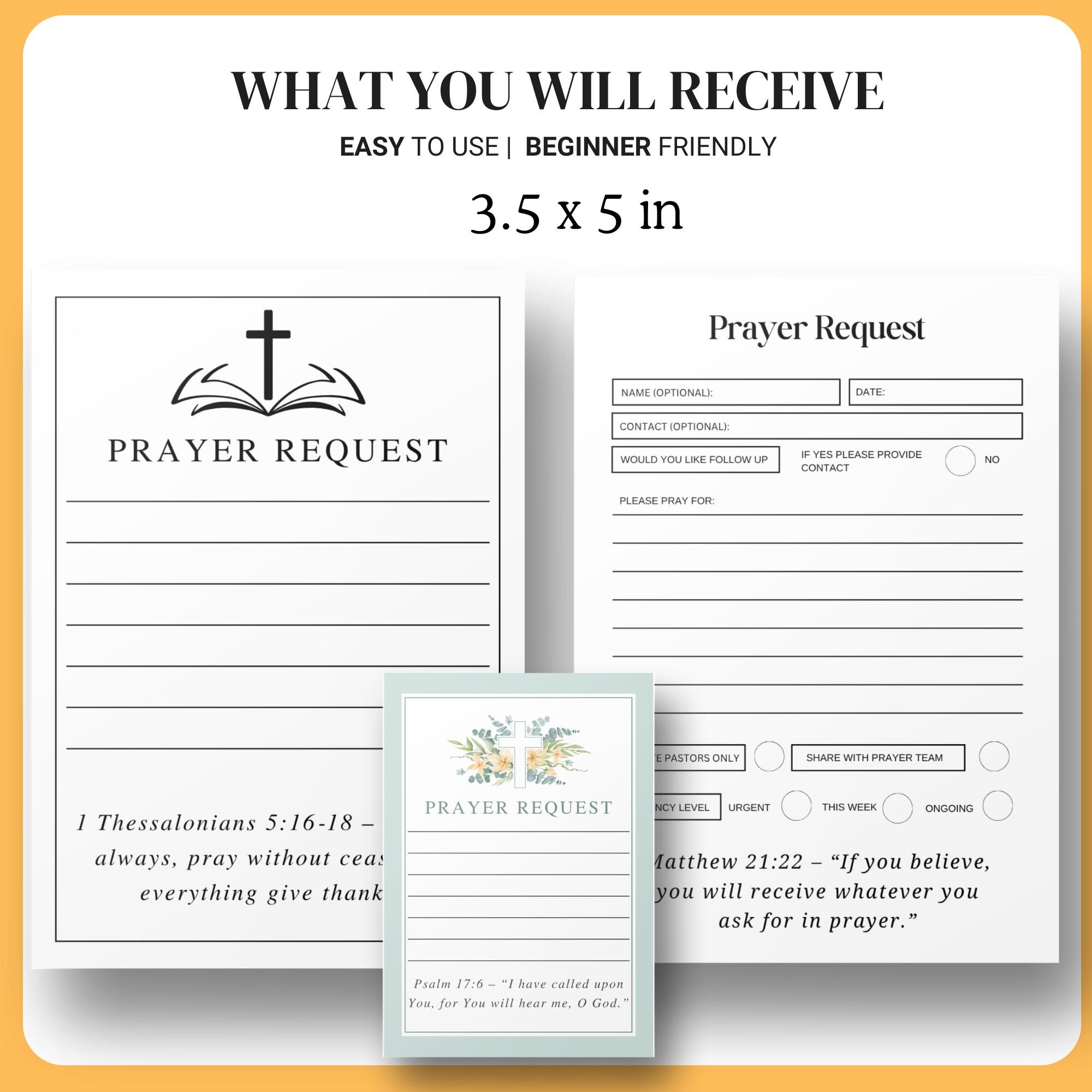 Prayer Tools.pdf Prayer Request Cards Printable - Christian Bible Study Tool - Church ...