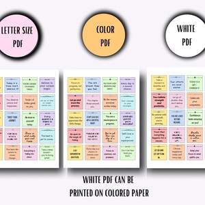 Printable Positive Message Motivational Cards