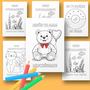 Sunday School Bible Verses En Español | Spanish Bible Verse Coloring Pages for Kids | Printable Christian Coloring Sheets | VBS Activities